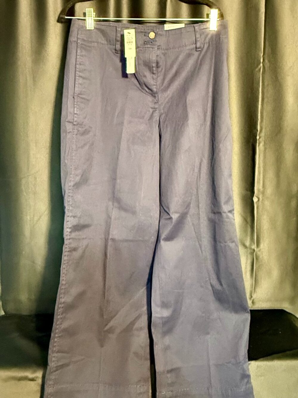 Talbots New England Chino Pants 10P Petite Navy Straight Leg NWT
